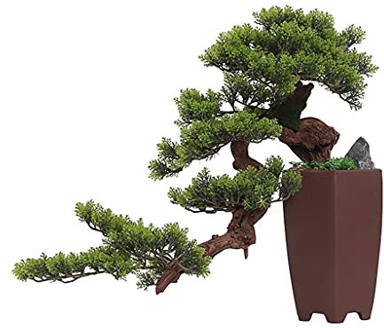 YUHUAWF Künstliches Bonsai Künstliche Ahorn Bonsai Künstliche Rote Ahornblatt Dekorative Topfpflanzen Kreative Blumentöpfe Wohnzimmer Büro Und Studiendekoration für den Innenministerium.