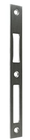 SN-TEC Universal Edelstahl Flachschließblech B-9000 Links/Rechts verwendbar 216,5x24x3mm geeignet für BKS Schlösser (Eckig, Mit Riegel)