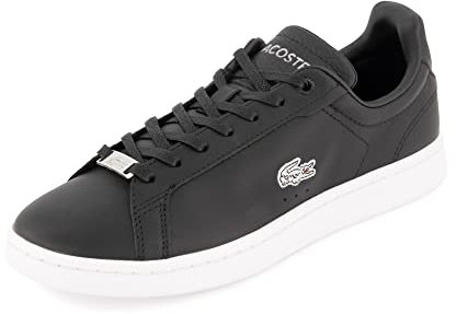 Lacoste Damen Low-Top Sneaker Carnaby PRO 123 1 SFA, Frauen Halbschuhe,Sportschuhe,Freizeitschuhe,Turnschuhe,SCHWARZ/Silber (22F),39 EU / 5.5 UK