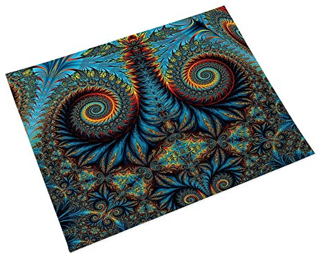 Manteles Individuales Abstracto Azul Rojo Salvamanteles Individuales Algodón Lino Lavable Individuales Mesa Resistente al Calor Bajoplatos Tapetes para Mesa Bajoplatos 30x45cm 8 Pcs