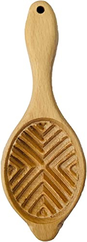 Generisch Traditionelle Keksform aus Holz – Maamoul-Formpresse für Muffins, Kuchen und Gebäck, Nahost-Keksform gefettet