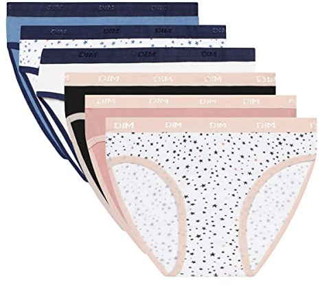 DIM Fille – Culottes Les Pockets Coton x6 | Ultra Douces & Confortables | Ceinture Élastiquée | Motifs Colorés