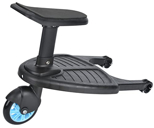 YORKING Wheeled Stroller Board With Seat Standing Board Baby Jogging Travel Stroller Board Toddler Stroller Auxiliary Pedal Suitable For Most Stroller Accessories Blue