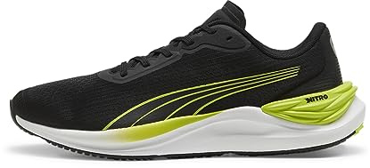 Puma Men Electrify Nitro 3 Road Running Shoes, Puma Black-Lime Pow, 42 EU