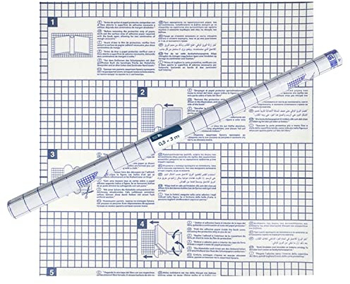 RAYLU PAPER - Pellicola autoadesiva di protezione per plastificare i libri e quaderni da 50 micron, polipropilene fuso trasparente che protegge i tuoi materiali scolastici (3 x 0,5)