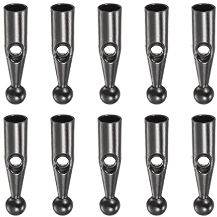 sourcing map 10uds Paraguas Cola Cabeza Cuentas 4mm Agujero Diámetro 21mm Longitud Metal Paraguas Componentes para Recto Paraguas Cubierta Piezas, Gris