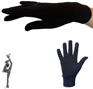 YamerSK8 Eiskunstlauf-Handschuhe im klassischen Design zum Üben, Schwarz, Medium