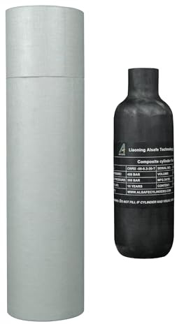 TUXING 4500Psi Pcp Air Tank 0.3L 18Cu in 300cc Carbon Fiber Frosted HPA Tank, Gas Cylinder, Paintball Hunting für PCP Air Rifle Gun Daystate und FX Thread M18 * 1.5