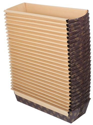 Alipis 25piezas Moldes Papel Para Hornear Pan Forma Bote Resistente Antiadherente Bandejas Horno Repostería Para Restaurantes y Fiestas