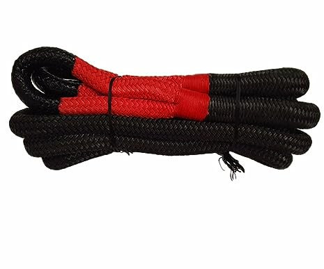 Windenseilkabel, Abschleppseil, 25 mm x 30 Fuß Kenitic-Bergungsseil, doppelt geflochtenes Nylonseil, Abschleppseil for Geländewagen-ATV Lange Verschleißfestigkeit