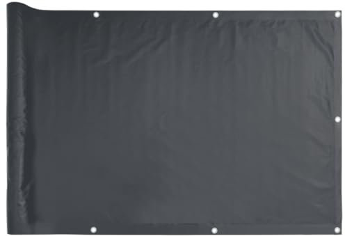 vidaXL Paravento da Giardino Antracite 600x120 cm in PVC, Rotolo di Recinzione, Striscia di Recinzione, Recinzione da Balcone, Schermo di Recinzione