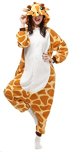 shelovely Combinaison Pyjamas Onesies Unisexe Adulte Animal Cosplay Deguisement Kigurumi Halloween Costume Femme Homme