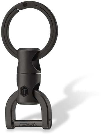KeyUnity Titanium Swivel Key Ring Keychain Connector,Mens Key Chain Rings,for Carabiners,Car Keys and DIY Accessories for Men & Women