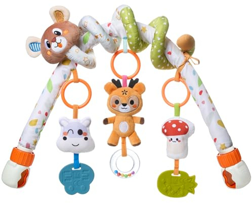 TUMAMA Arco Passeggino con Giocattolo a Spirale 0 3 6 9 12 Mesi Baby Arco Lettino Gioco seggiolino Auto Clip Giocare Arco sensoriale sonaglio Giocattolo Neonato Regalo