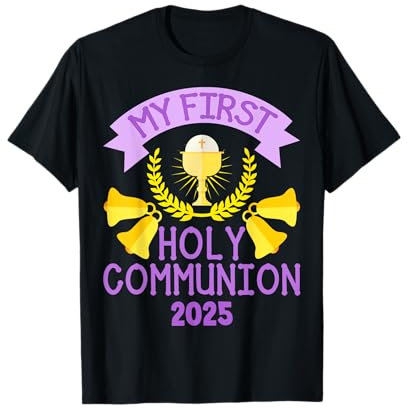 Eucharistie Calice violet pour première communion 2025 T-Shirt
