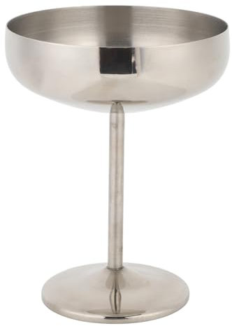 HUSHUI Copa de Cóctel de Acero Inoxidable, Copa de Vino de Metal Inoxidable de 300 Ml de Aislamiento Fría para Bocadillos para el Cañón de Caramelo de Yogurt de Postre