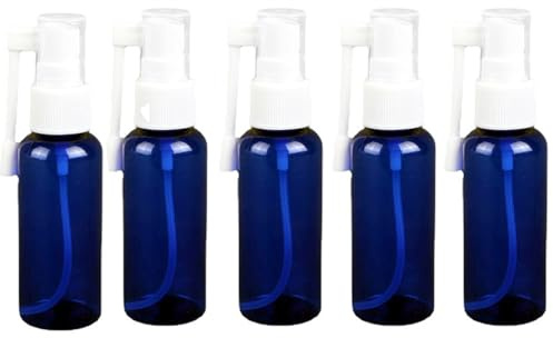 30ML Plastic Empty Portable Nasal Spray Bottle With 360 Degree Rotation Atomizer Refillable Saline Water Cosmetic Perfume Storage Container For Travel Home Use Pack of 5