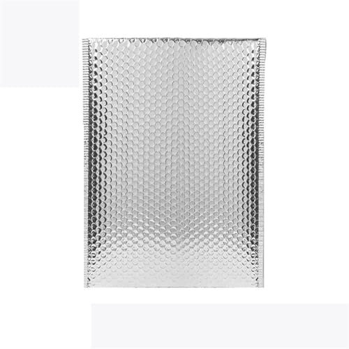 Luftpolstertaschen, 100 Stück, Geschenkumschläge, Luftpolster-Versandtaschen, gepolsterte Umschläge, wasserdichte Verpackungen, dicke Versandtaschen für Umzug, Versand und Aufbewahrung, Silber, 15 x