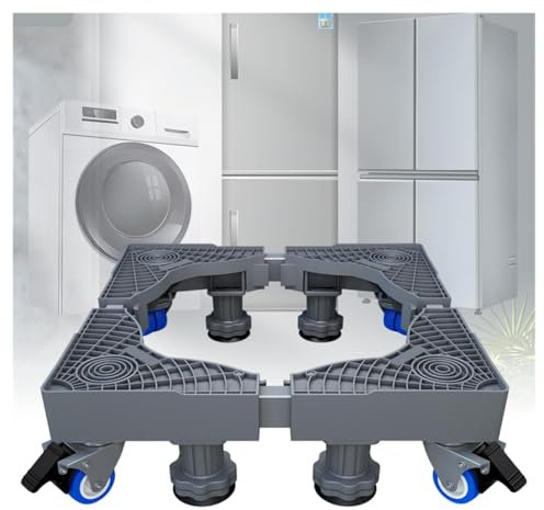 WXJHNYBS Waschmaschinen Untergestell Mit Rollen 4 Räder Zum Bewegen Verstellbare Basis Für Waschmaschine Stark Und Robust Waschmaschine Mit Verstellbarer Basis Kühlschrank,4Beine-4Rollen