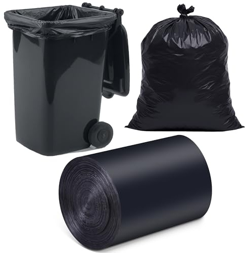MakMeFre 100 Bolsas Basura 60L 60x80cm Negras Resistentes Sin Olor