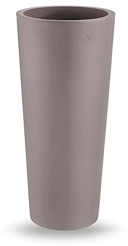 Veca Veneta Casalinghi Vaso Cache-Pot Genesis Tondo Alto cm 85 x diam. Cm. 38 Col. Taupet Avana AMDGarden