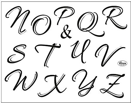 Viva Decor Clear-Stamps (Initialbuchstaben II) Silikon Stempel - Prägung Stempel - DIY Dekoration stanzen - Stempel Silikon - DIY Stamp - Stempel Prägung - Made in Germany