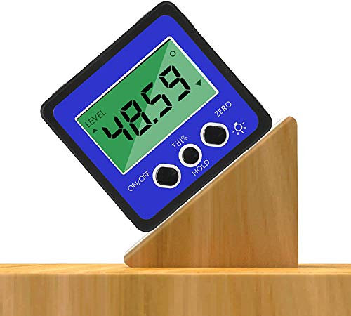 iFCOW Digitaler Neigungsmesser Winkelmesser, wasserdicht präzise 4 x 90 Grad Winkelmesser mit magnetischer Basis und Hintergrundbeleuchtung