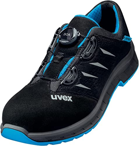 Uvex 2 Trend Boa - Zapatos de Seguridad S1P SRC ESD - Negro/Azul - Talla 42