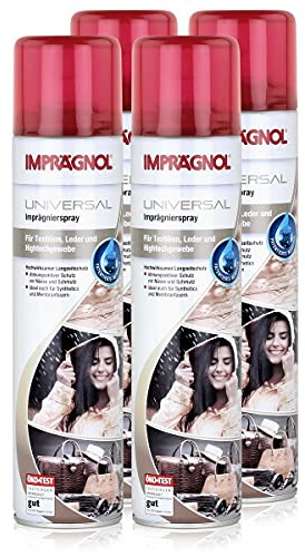 Imprägnol Universal Imprägnierspray 400ml - Wetterschutz für Leder, Textilien & Hightechgewebe, atmungsaktiver Schutz vor Nässe & Schmutz (4er Pack)