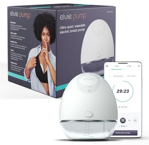 Elvie Pump Individual (conchas 24/28mm incluidas)- Sacaleches Eléctrico Manos Libres- Inalámbrico y Silencioso- Extractor de Leche Materna Eléctrico con App- Saca Leche Materna