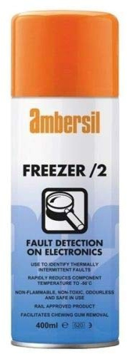 Pack of 12 Ambersil Freezer /2 Fault Detection Spray For Electronics 33183