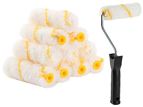 Bates- Paint Rollers, 4 inch Paint Roller with 10 Covers, Wall Painting Tool