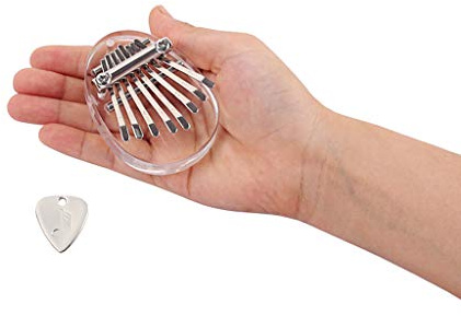 Alnicov 8 Key Mini Thumb Piano,Transparent Acrylic Finger Piano Musical Instrument Suitable for Beginners