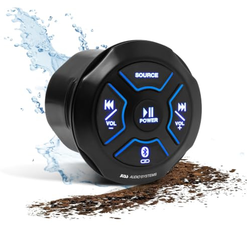 BOSS Audio Systems MGR250B - Receptor de indicador de Radio Marino Bluetooth, Amplificador Integrado, clasificación IPX6, Puerto USB + Carga USB