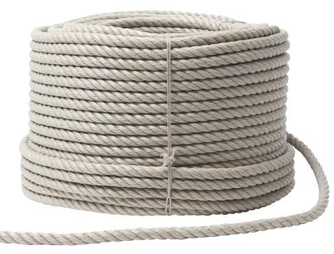 WERKA Pro Corde Polyvalente en Polypropylène Résistante aux Intempéries, Idéale pour Jardinage et Usage Domestique, Ø 16 mm, Longueur 100 m, Couleur Beige - Haute Résistance et Durabilité.
