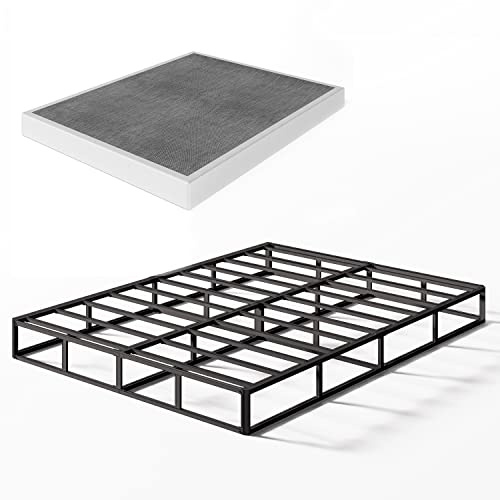 THEOCORATE Queen size-sängbotten i metall, 12,7 cm, robust stålstruktur, madrassbas med lock, bullerfri, halkfri, snabb montering