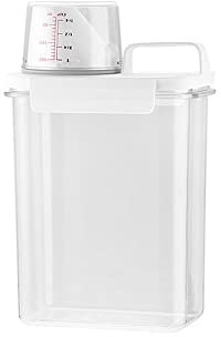 TMSITE Caja hermética de Almacenamiento de Polvo de detergente para Ropa, Tarro de Cereales de plástico, Caja de Detergent(M)