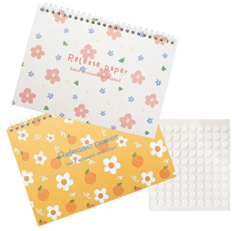 CIOUYAOS 2 STÜCKE Sticker Sammelbücher, leeres Stickeralbum mit doppelseitigem Acryl-Punktklebeband, Trennpapier für Kinder und Erwachsene Diamant Malerei Aufklebersammlung (A5,21X15cm)