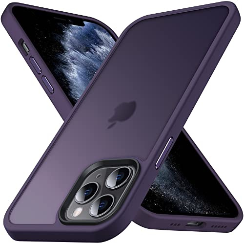 Anqrp Matt Zero Serie für iPhone 11 Pro Hülle dünn [Militärischer Schutz & Kameraschutz] Transluzente Schutzhülle Kratzfest Stoßfest Robuste Handyhülle für iPhone 11 Pro Case, Dunkelviolett
