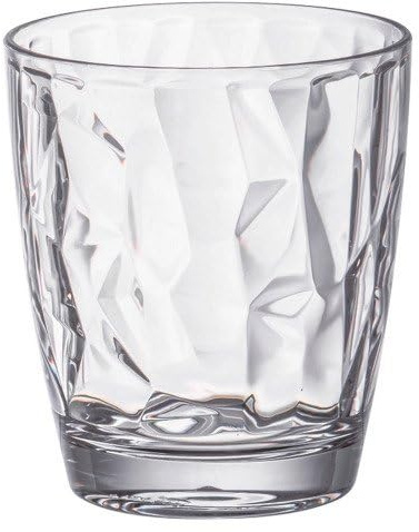 SECO Vaso de 380 ml, con aspecto de cristal, 6 unidades, ideal para vino y refrescos, ligero y prácticamente irrompible, transparente