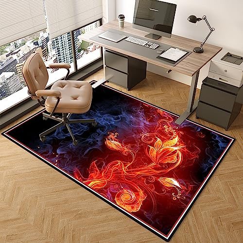 Bürostuhl Unterlage Bodenschutzmatte 140 x 180 cm Gaming Teppich Stuhlunterlage rutschfest Kratzfest Bodenschutzmatte Teppich Gaming Stuhl Unterlage Schreibtisch Gaming Stuhlmatten Teppichböden