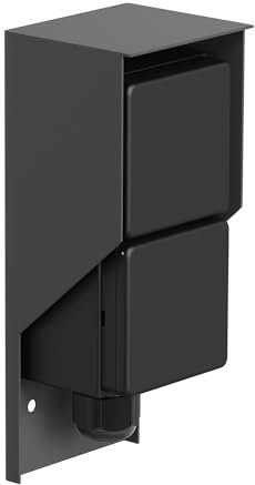 ledscom.de Aufputz Steckdose PIWI für außen, IP44, 2-fach, anthrazit, senkrecht