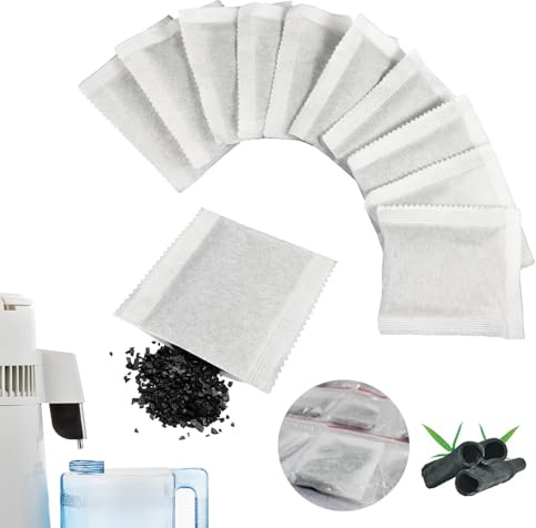 20 Pack Activated Charcoal Distiller Filters Sachets, Replacement Water Filter Cartridges for Water Distiller, Home Distiller Replacement Bags Packs for Home Pure Water Remove Compound