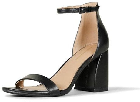 Amazon Essentials Sandalo con Tacco Alto a Blocco Donna