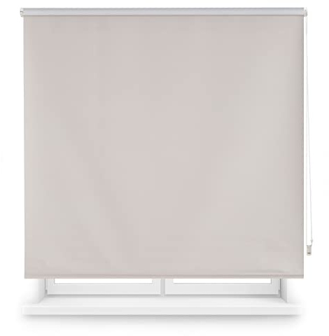 INTERBLIND | Verdunkelungsrollo, glatt, Premium, Größe 140 x 175 cm Breite x 175 cm Höhe, Verdunkelungsrollo, Stoffmaß 137 x 170 cm, Thermo-Rollo Silber, Wärmedämmung von Licht, Kälte und Wärme