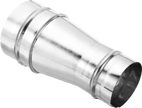 PATIKIL 4 Inch to 3 Inch Round Duct Reducer Increaser Connector, Galvanized Steel Adapter Pipe Fitting for Bathroom Kitchen Ventilation Systems, Silver Tone