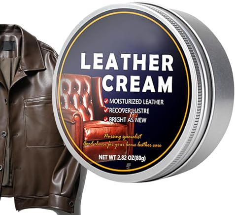 Crema condizionante per la pelle, Balsamo per scarpe in pelle - Detergente | per pelle da 80 g,Crema completamente naturale che impermeabilizza, ammorbidisce e ripristina la pelle, non scurisce