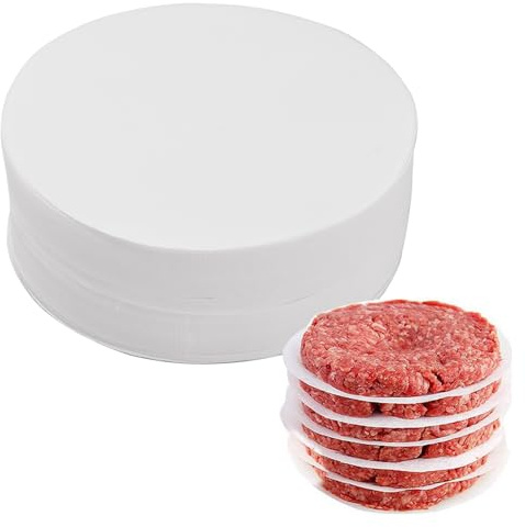 Burger Patty Papers, 1000pcs Hamburger Patty Paper Sheets, 11cm Non Stick Burger Press Wax Discs Paper, Round Burger Wax Paper Sheets Baking Parchment Paper for Food Patty Seperating Meat Beef Cake