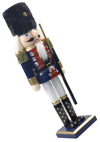 ORFOFE Titolo Del Prodotto Figurina Di Natale Legno Soldato Decorativo Con Motivo Di Noci Perfetta Per Decorazioni Natalizie e Festive Adatta Per Casa Ristoranti