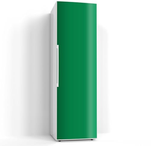 DEQORI Magnetfolie für Kühlschrank 60x200 cm | Unifarben - Dunkelgrün | dekorative Magnetmatte Gefrierschrank Schutz | Magnet Deko-Folie selbstklebend, magnetisch & wasserabweisend